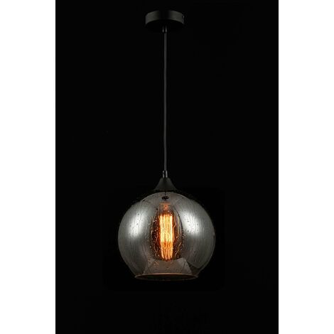 Lampada pendente Pendant in Metallo Bergen Nero