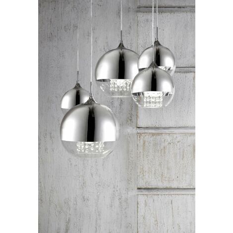 Lampada pendente Pendant in Metallo Fermi Nickel