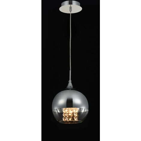 Lampada pendente Pendant in Metallo Fermi Nickel