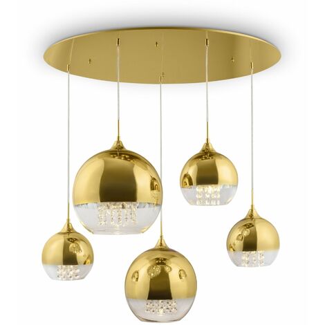 Lampada pendente Pendant in Metallo Fermi Oro