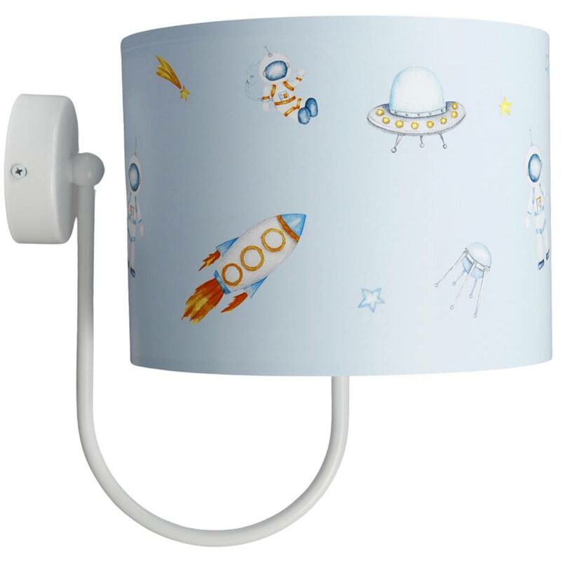 Image of Lampada per bambini lampada da parete Sweet Dreams 1xe27 Max.60 w pvc con pressione di colore uv Bianco, multicolorato h: 27 cm Ø22,5 cm Dimmabile