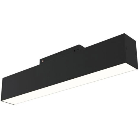 Lampada Per Binario Moderno Alluminio Nero Luce Calda 12W