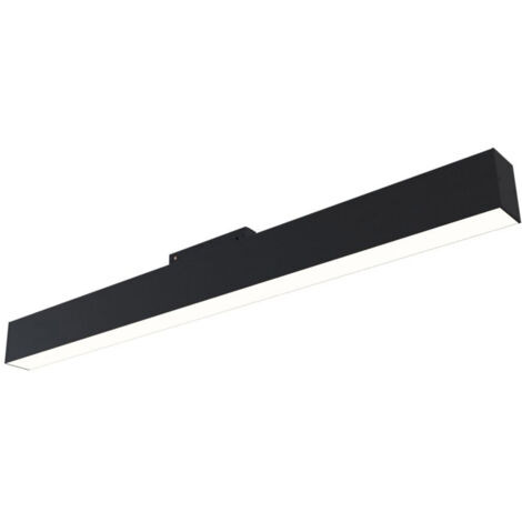 Lampada Per Binario Moderno Alluminio Nero Luce Calda 20W