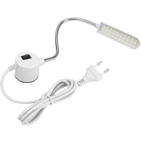 Lampada per macchina da cucire, luce da lavoro a LED magnetica, lampada da tavolo a collo d'oca da 6W, perfetta per cucito, banco da lavoro, tornio, trapano a colonna, macchinista, smerigliatrice da b