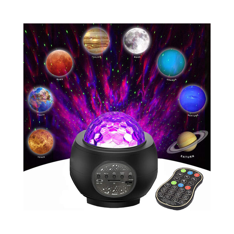 Image of Lampada per proiettore Zolginah Starry Sky, proiettore led Galaxy Starry Night,Luce notturna per bambini con, Telecomando, Bluetooth, timer e