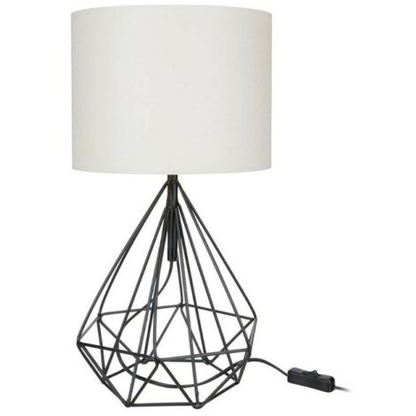 Lampada per scrivania Nero Bianco urban 25x h46,5 cm EFFEZ