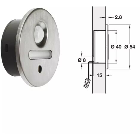 LAMPADA PER ZOCCOLO HAFELE LOOX LED 2028 INOX 12V CON MT.2 CAVO 833.73.110