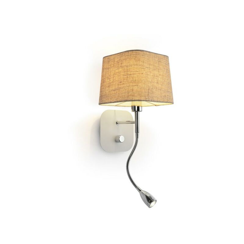 Image of Lampada PERTH da parete con faretto a LED beige/bianco cromo 230V E14 LED 15+3W 30° 3000K