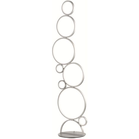 Lampada piantana da terra LED 52W- Silver POIS H160 cm