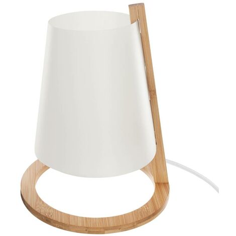 Lampada Pita in bambù bianco H26cm - Atmosphera créateur d'intérieur