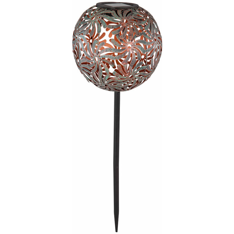 Image of Lampada plug-in per esterni a led solar lampada decorativa a sfera in treccia d'oro antico da giardino