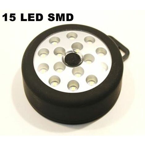 LAMPADA PORTATILE A 15 LED SMD AD ALTO RENDIMENTO ALIMENTAZIONE A BATTERIE