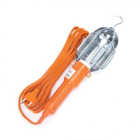 lampada portatile da officina meccanica con griglia 230volt E27