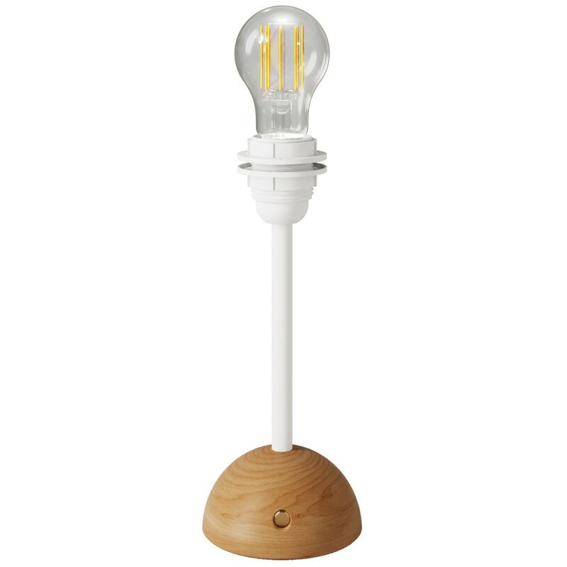 Image of Lampada portatile e ricaricabile Cabless12 con lampadina a goccia e predisposizione per paralume Con lampadina - Neutro - Con lampadina