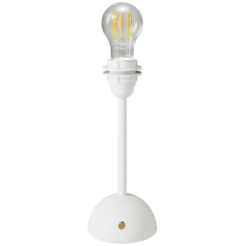 Image of Lampada portatile e ricaricabile Cabless12 con lampadina a goccia e predisposizione per paralume Con lampadina - Bianco - Con lampadina