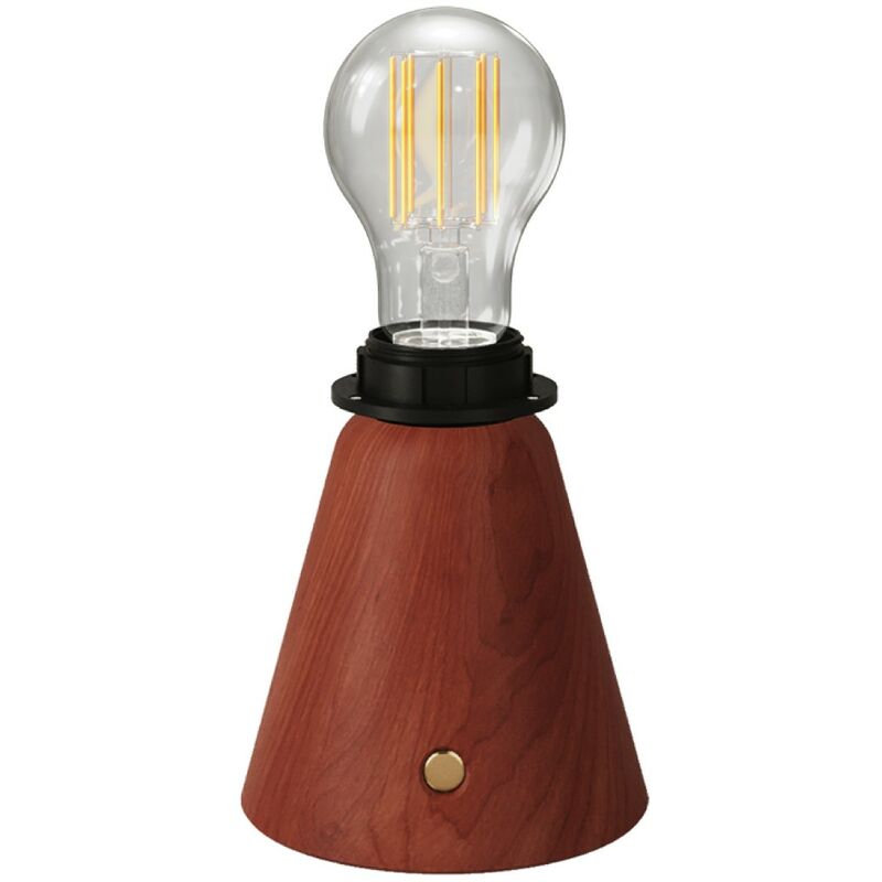 Image of Lampada portatile ricaricabile Cabless11 con lampadina a goccia e predisposizione per paralume Con lampadina - Terracotta - Con lampadina