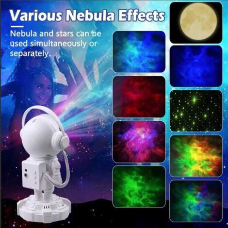 Lampada proiettore stellare galassia astronauta Bluetooth audio Bluetooth proiettore stellare da soffitto con telecomando, regalo di Natale
