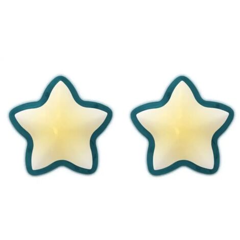Lampada Push a Forma di Stella - AVIDSEN, Confezione da 2 Pezzi Colori Assortiti