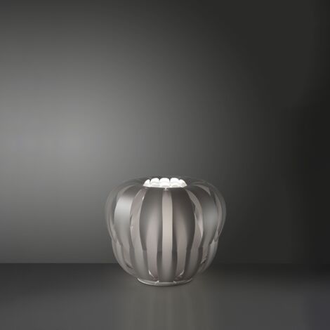 Lampada Ricaricabile Da Tavolo Queen Polilux ® Argento 1 Luce Led D29Cm