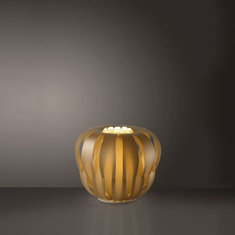 Lampada Ricaricabile Da Tavolo Queen Polilux ® New Gold 1 Luce Led D29Cm