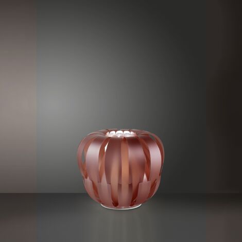Lampada Ricaricabile Da Tavolo Queen Polilux ® Pink Metal 1 Luce Led D29Cm