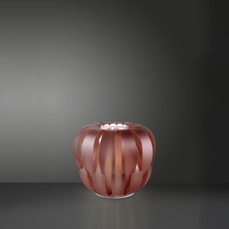 Lampada Ricaricabile Da Tavolo Queen Polilux ® Pink Metal 1 Luce Led D42Cm