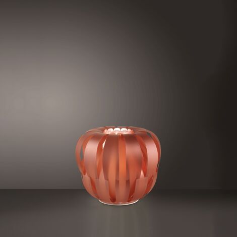 Lampada Ricaricabile Da Tavolo Queen Polilux ® Rame 1 Luce Led D42Cm