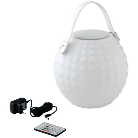 Lampada ricaricabile GECO con speaker bluetooth RGB con telecomando