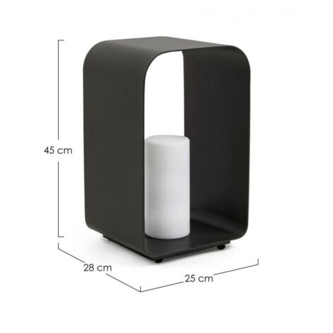 Lampada ridley antrac a led in alluminio per uso interno ed esterno -Medio / Antracite