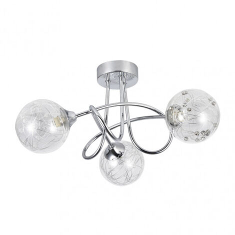Lampada rio de janeiro 3xg9 cromo 21x37x37 cm