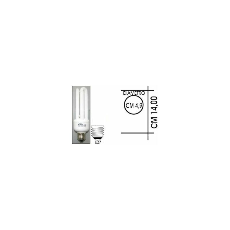 Image of Lampada risparmio energetico 25W E27 3 tubi Kapta