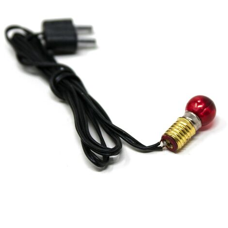 Lampada Rossa E5 con Filo e Spina Basso Voltaggio 3,5 V - 11451