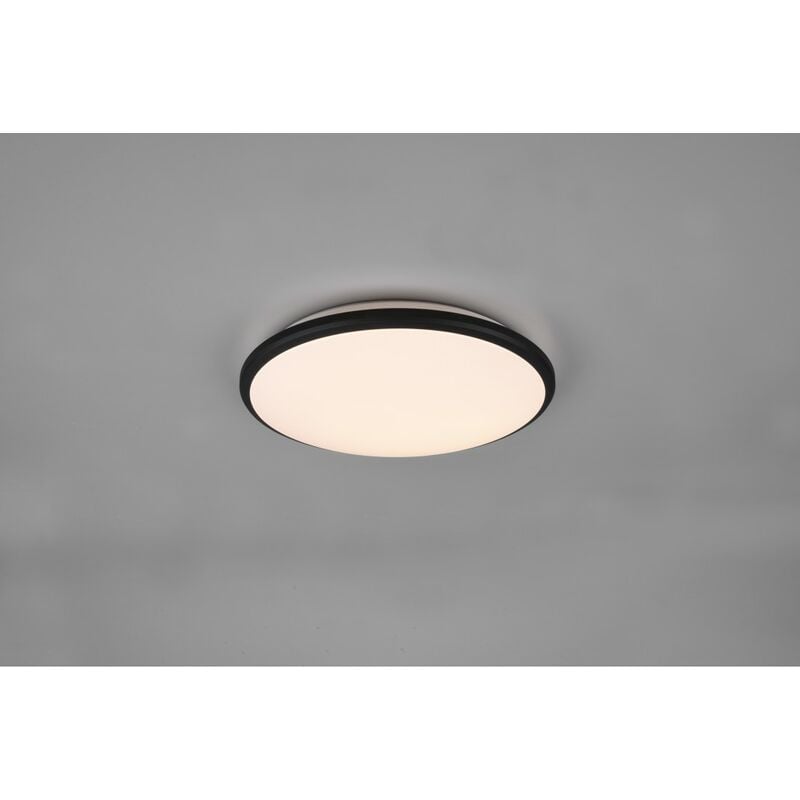 Image of Lampada Rotonda Soffitto Parete Moderna Led Dimmer Limbus Nero Trio Lighting