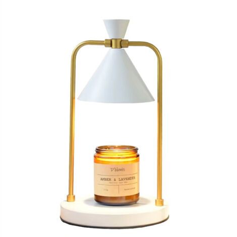 Lampada scaldacandele con dimmer, timer 2H, 4H e 8H, luce di candela dimmerabile, adatta a candele piccole e grandi, con 2 lampadine da 35 W