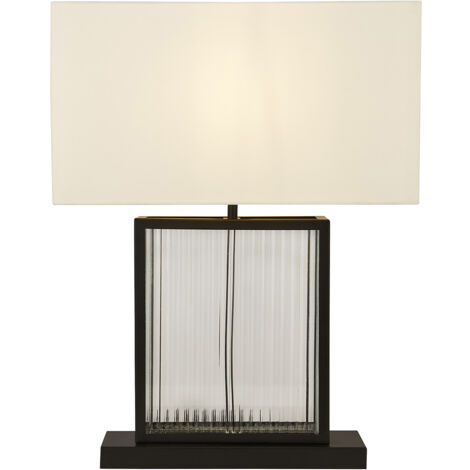 Lampada Scrivania Contemporanea Clarendon Acciaio Nero Vetro Bianco 1 Luce E27