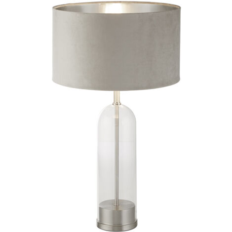 Lampada Scrivania Contemporanea Oxford Acciaio Ottone Velluto Talpa 1 Luce E27
