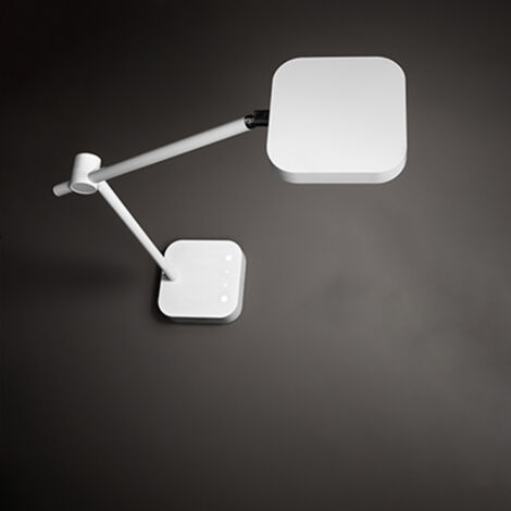 Lampada Scrivania Industrial-Minimal-Nordico Icon Metallo Bianco Led 8W 3000K