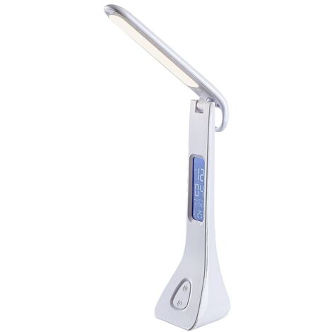 Lampada scrivania LED 7W con display bianca Rabalux