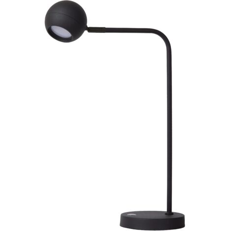Lampada scrivania nera spot LED 3W dimmer touch Comet Lucide