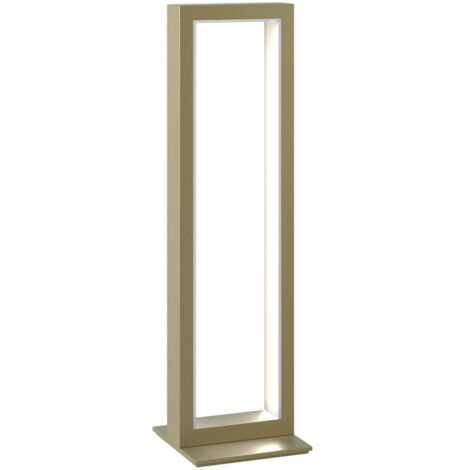 Lampada Scrivania-Ufficio Moderna Four Squares Alluminio Oro Brunito Led 8W
