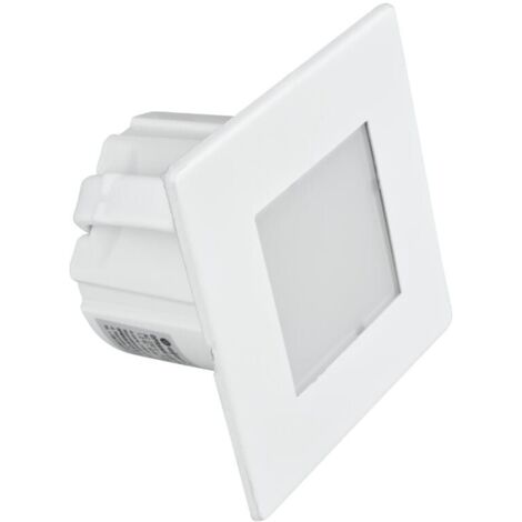 Lampada segnapasso LED 1,2W 4000K quadrata bianca DPM