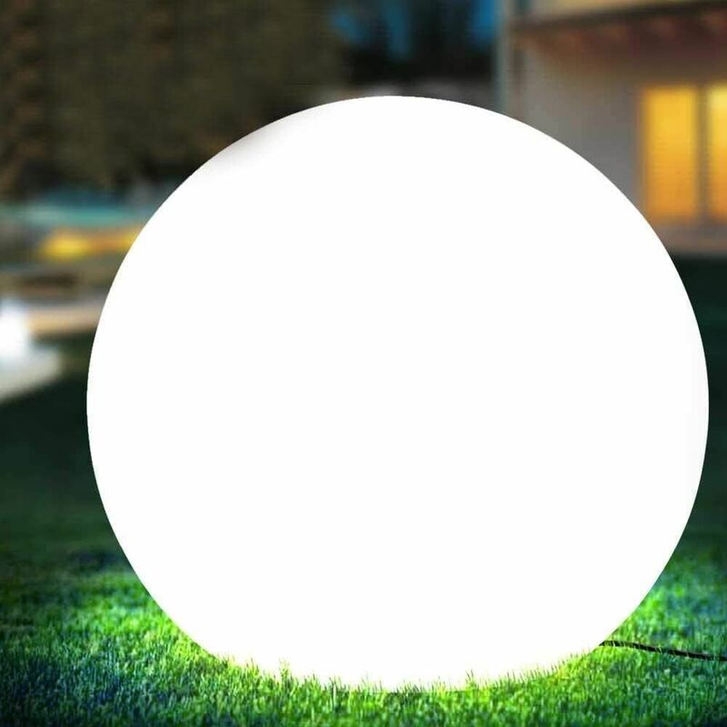 Image of Partenopea Utensili - Lampada sfera luminosa 30cm per esterno IP65 da giardino luce a palla con attacco lampadine led E27