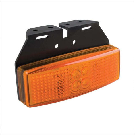 Lampada side marker 1224v ambra 110x40mm led con supporto