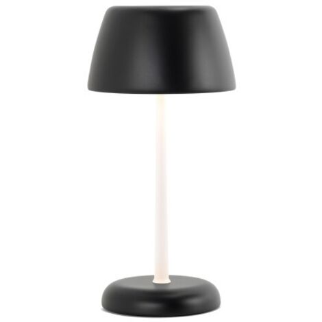 Lampada Smart Trilli Wi-Fi Zafferano - Led Ricaricabile, Touch, App Wi-Fi, Ceramica Decorata Bianca e Nera