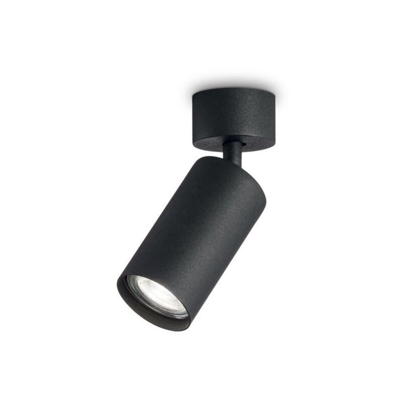 Plafoniera Moderna Dynamite Metallo Nero 1 Luce Gu10 7W 3000K Luce Calda