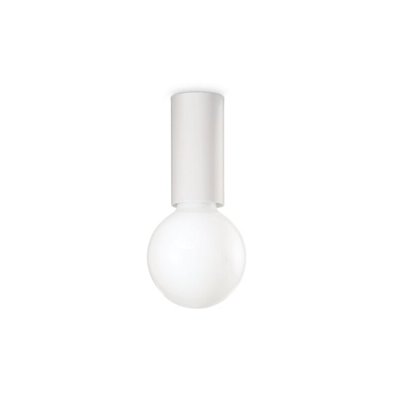 Plafoniera Moderna Petit Metallo Bianco 1 Luce E27 8W 3000K Luce Calda