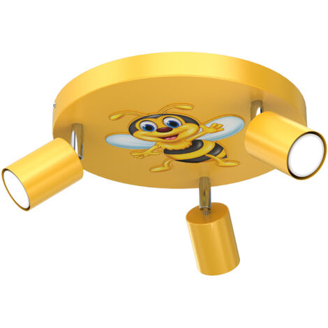Lampada soffitto Luminex Fun gialla 3 spot GU10 8W