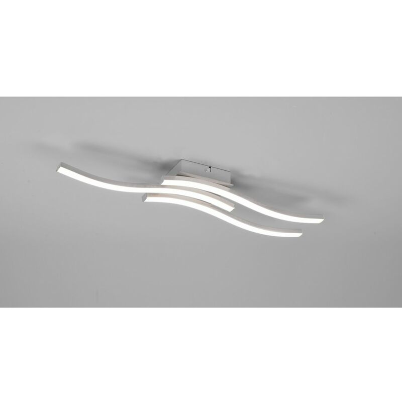 Image of Lampada Soffitto Moderna Bacchette Led 4000k Route Nichel Trio Lighting