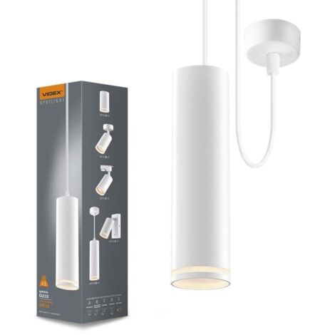 Lampada soffitto tubo moderna bianca GU10 Videx VL-SPF05D-W