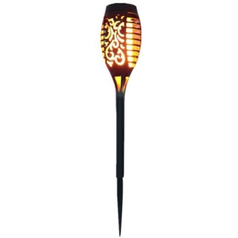 Lampada solare a 12 LED da 54 cm per decorazione da giardino esterno con luce tremolante